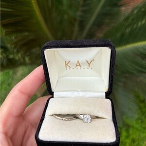 Kay Jewelers Silver Ring with Sparkling Centerpiece